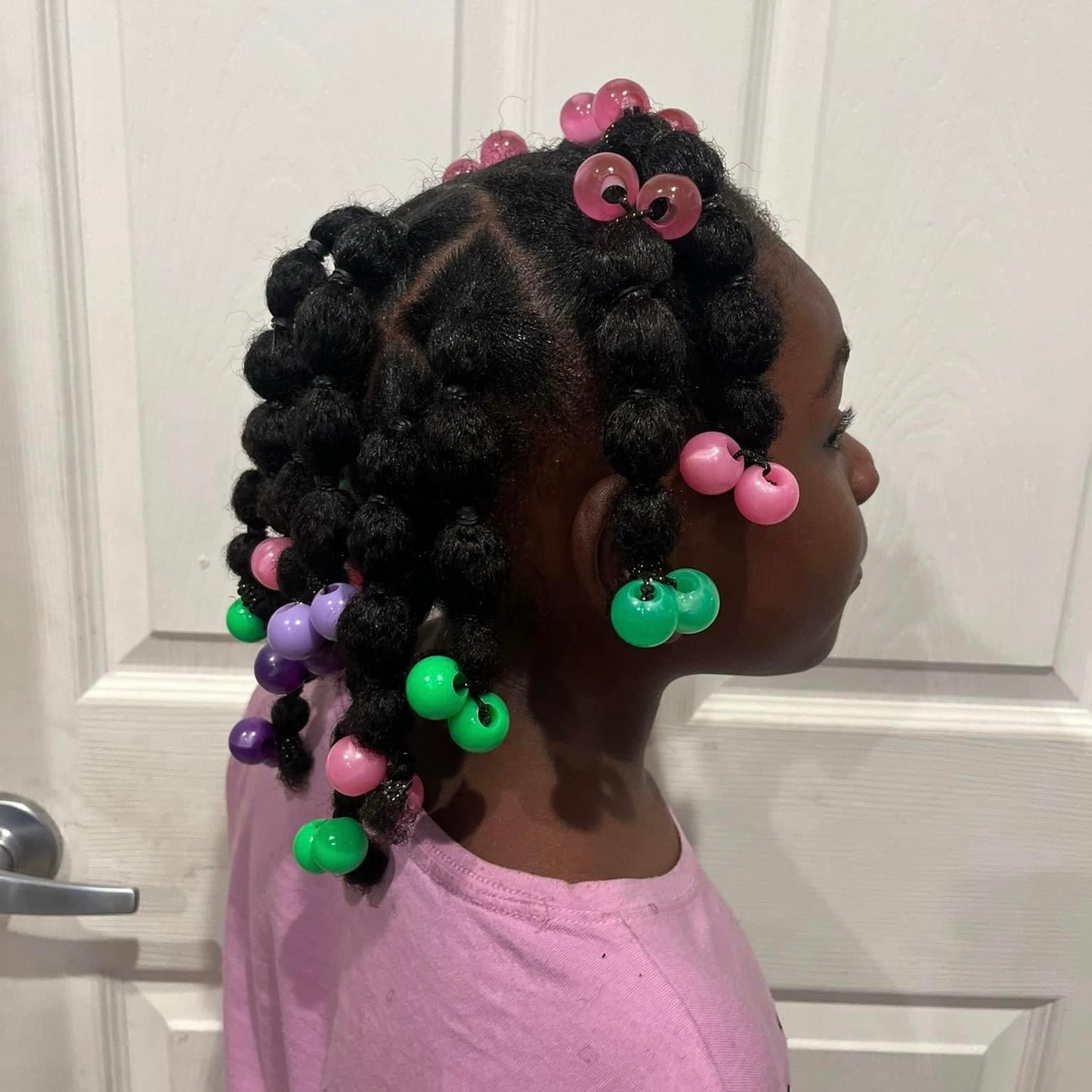 8 Pcs Baby Pink Bubble Hair Ties - Royal Kyree