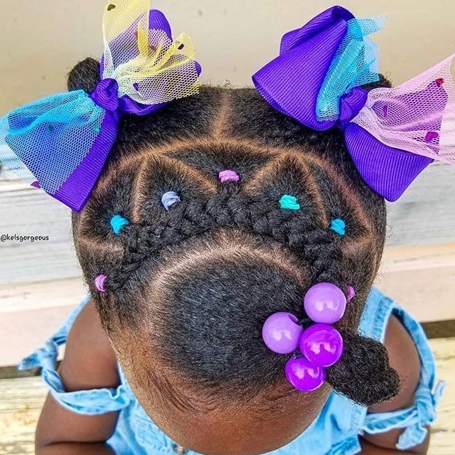 8 Pcs Royal Purple Bubble Hair Ties - Royal Kyree