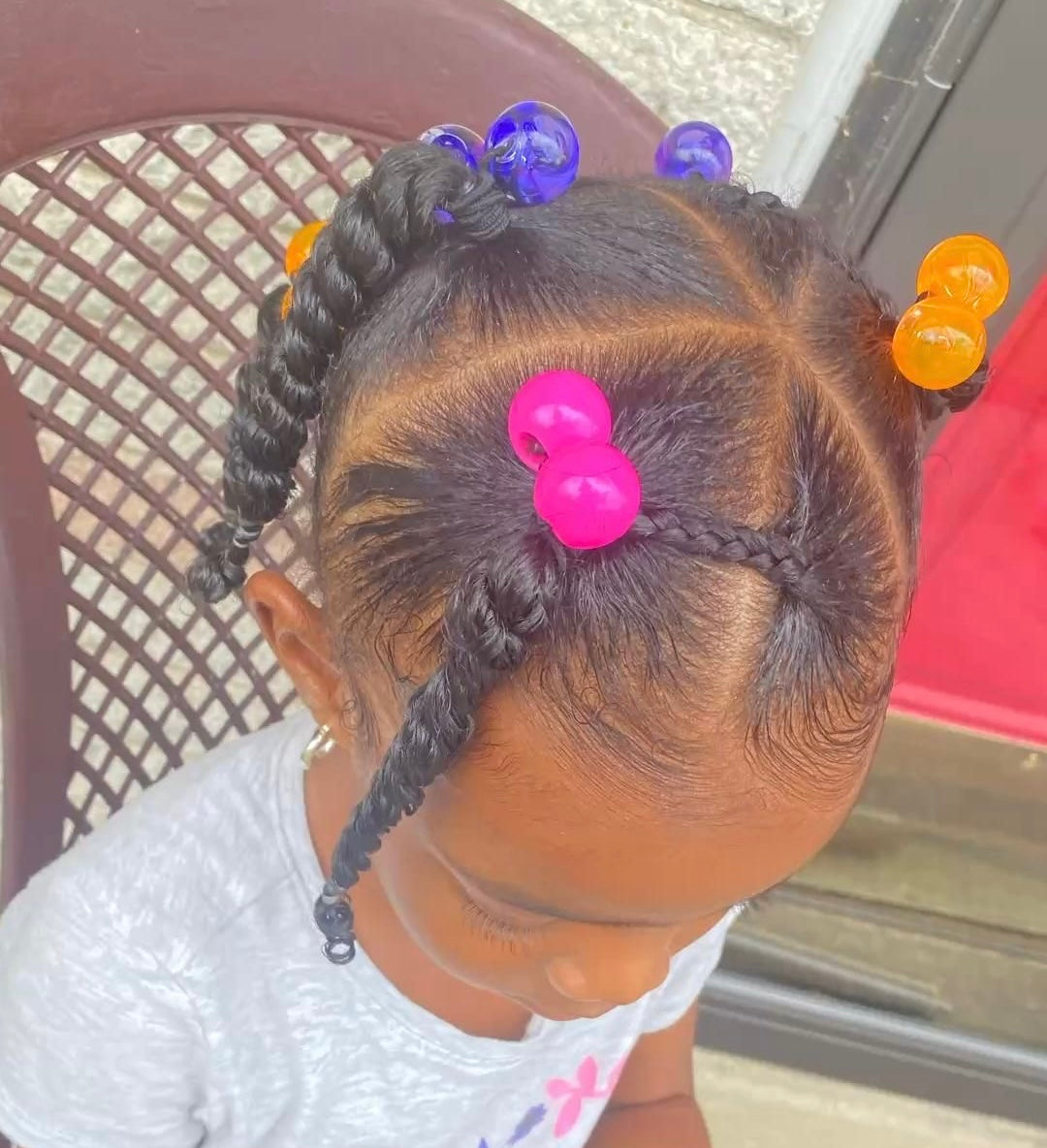 8 Pcs Hot Pink Bubble Hair Ties - Royal Kyree