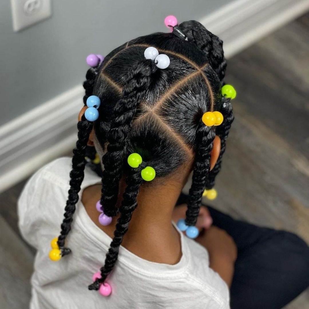 10 Pcs Birthday Girl Bubble Hair Ties - Royal Kyree