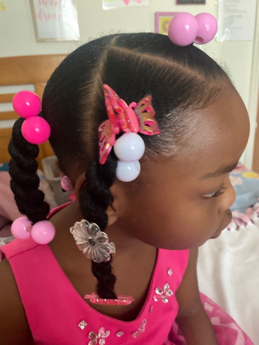 10 Pcs Pretty In Pink Assorted Bubble Hair Ties - Royal Kyree