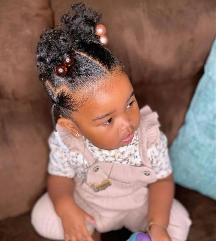 8 Pcs Brown Assorted Bubble Hair Ties - Royal Kyree