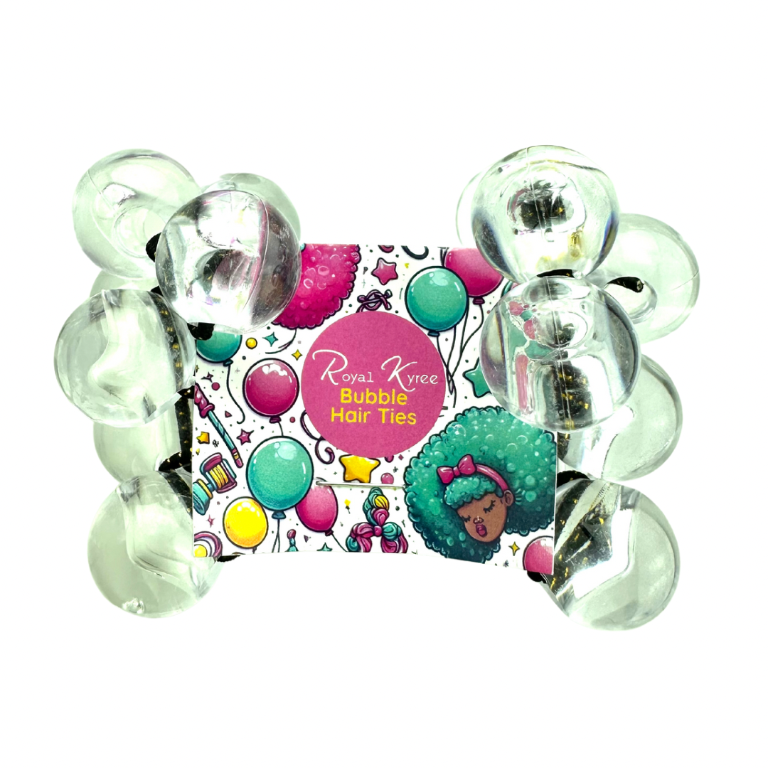 8 Pcs Clear Bubble Hair Ties - Royal Kyree