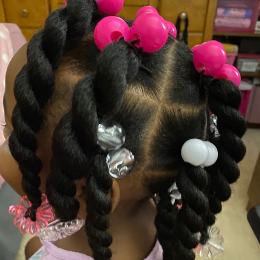 10 Pcs Pretty In Pink Assorted Bubble Hair Ties - Royal Kyree