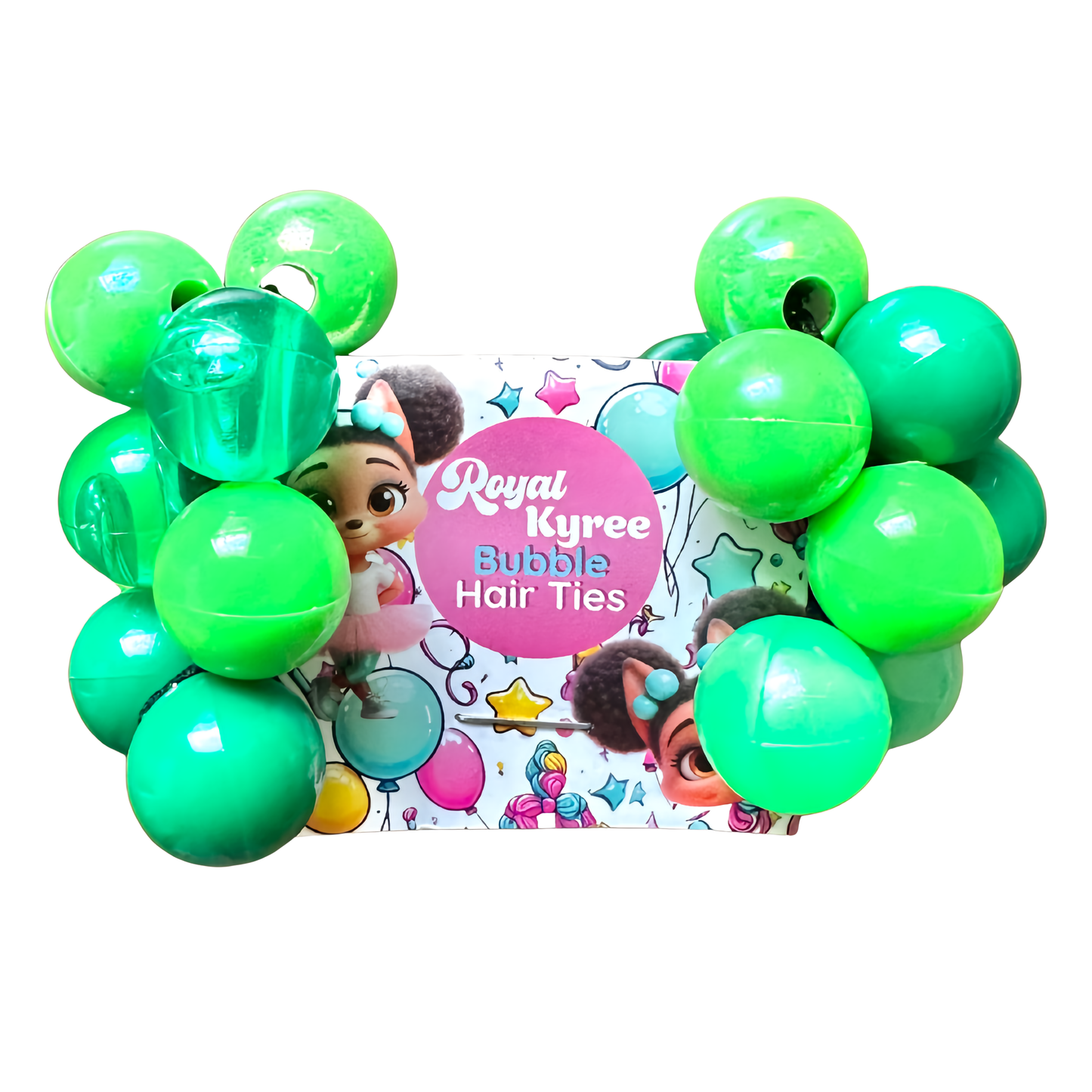 Limited Edition *Mini Green Assorted Bubble Hair Ties