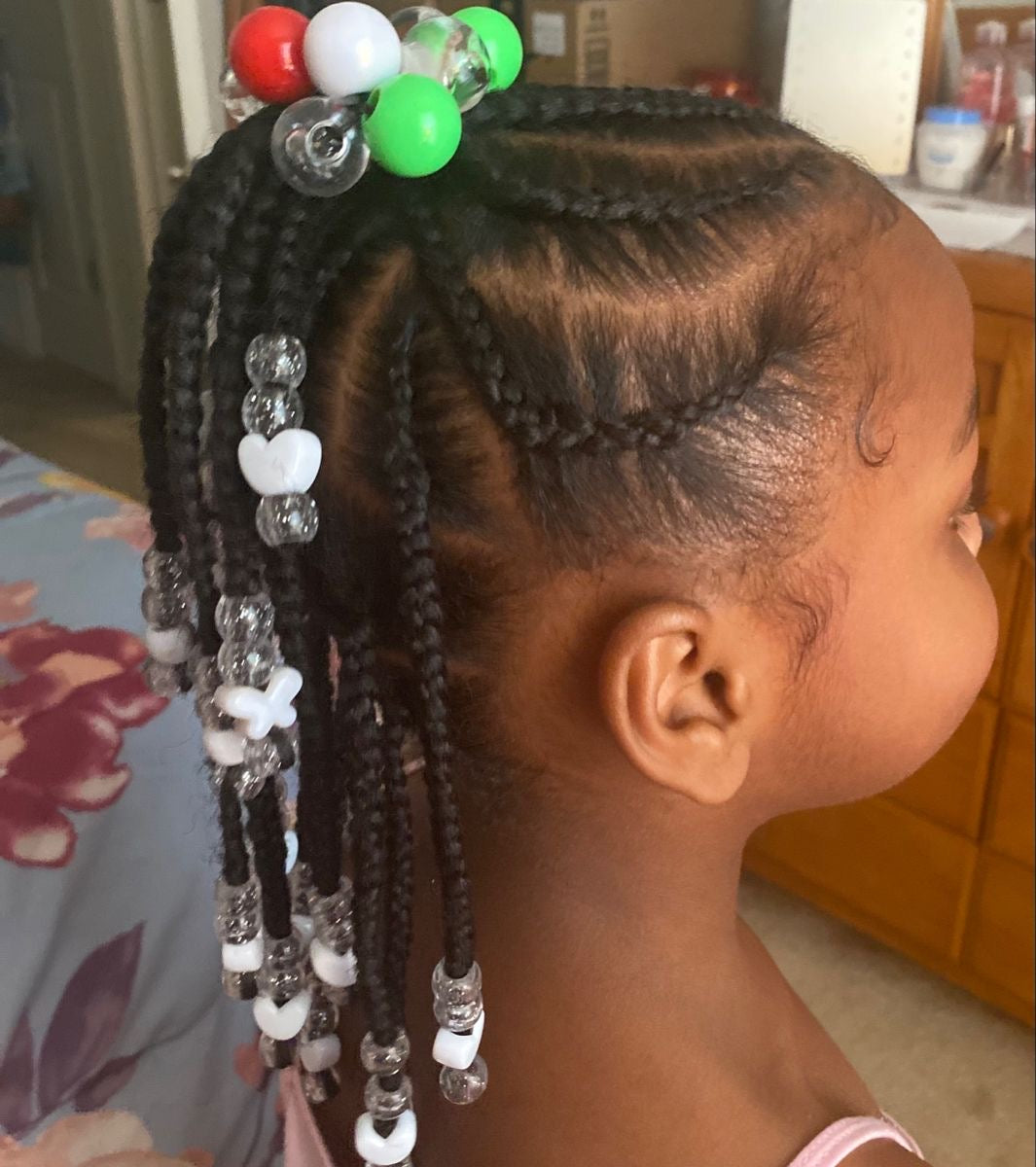 8 Pcs Green Assorted Bubble Hair Ties - Royal Kyree