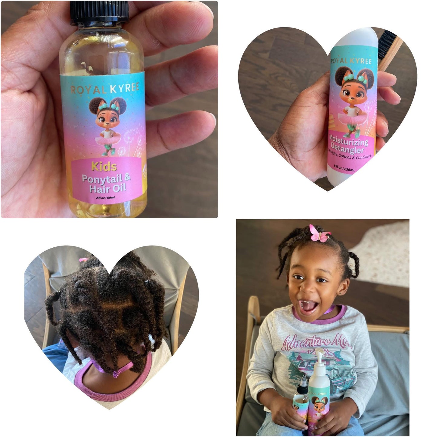 Edges & Ponytail Pudding, Kids Hair Styling Gel, 4oz - Royal Kyree