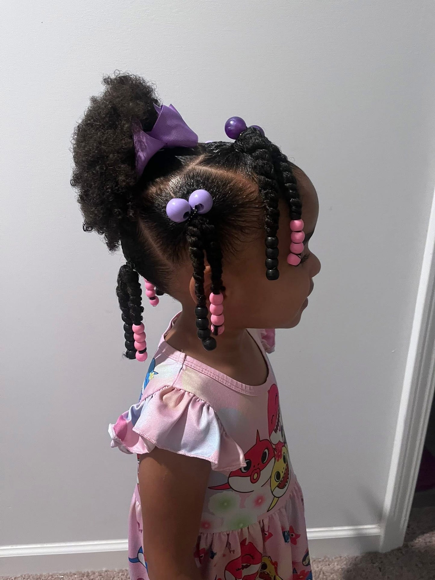 8 Pcs Royal Purple Bubble Hair Ties - Royal Kyree