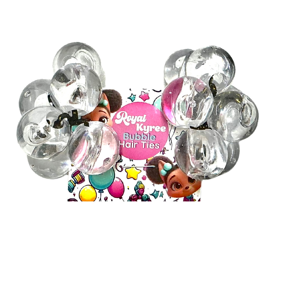 8 Pcs Clear Bubble Hair Ties - Royal Kyree