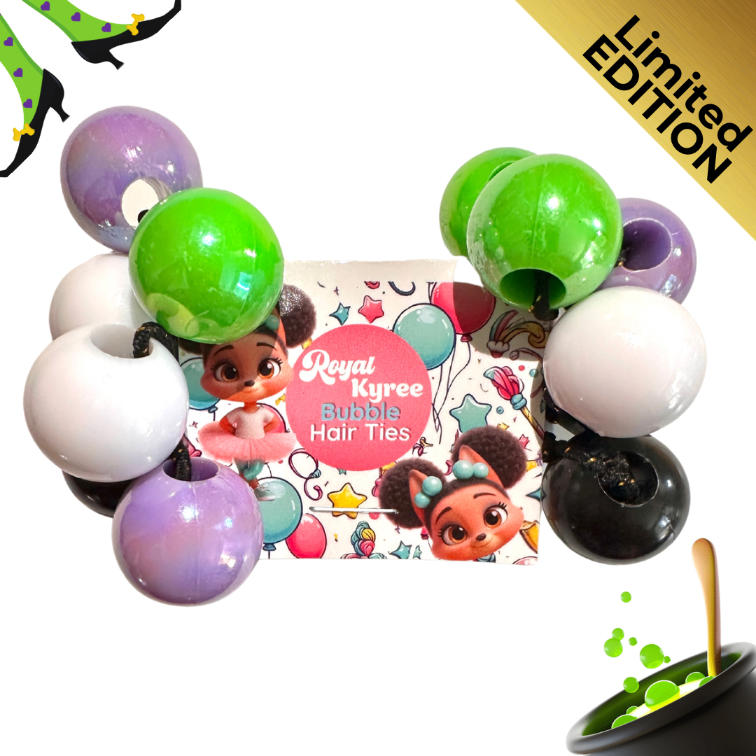 8 Pcs Spooky Assorted Bubble Hair Ties - Royal Kyree